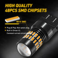 2X AUXITO 3157 LED Turn Signal Light Bulbs 4157 3156 CANBUS Amber