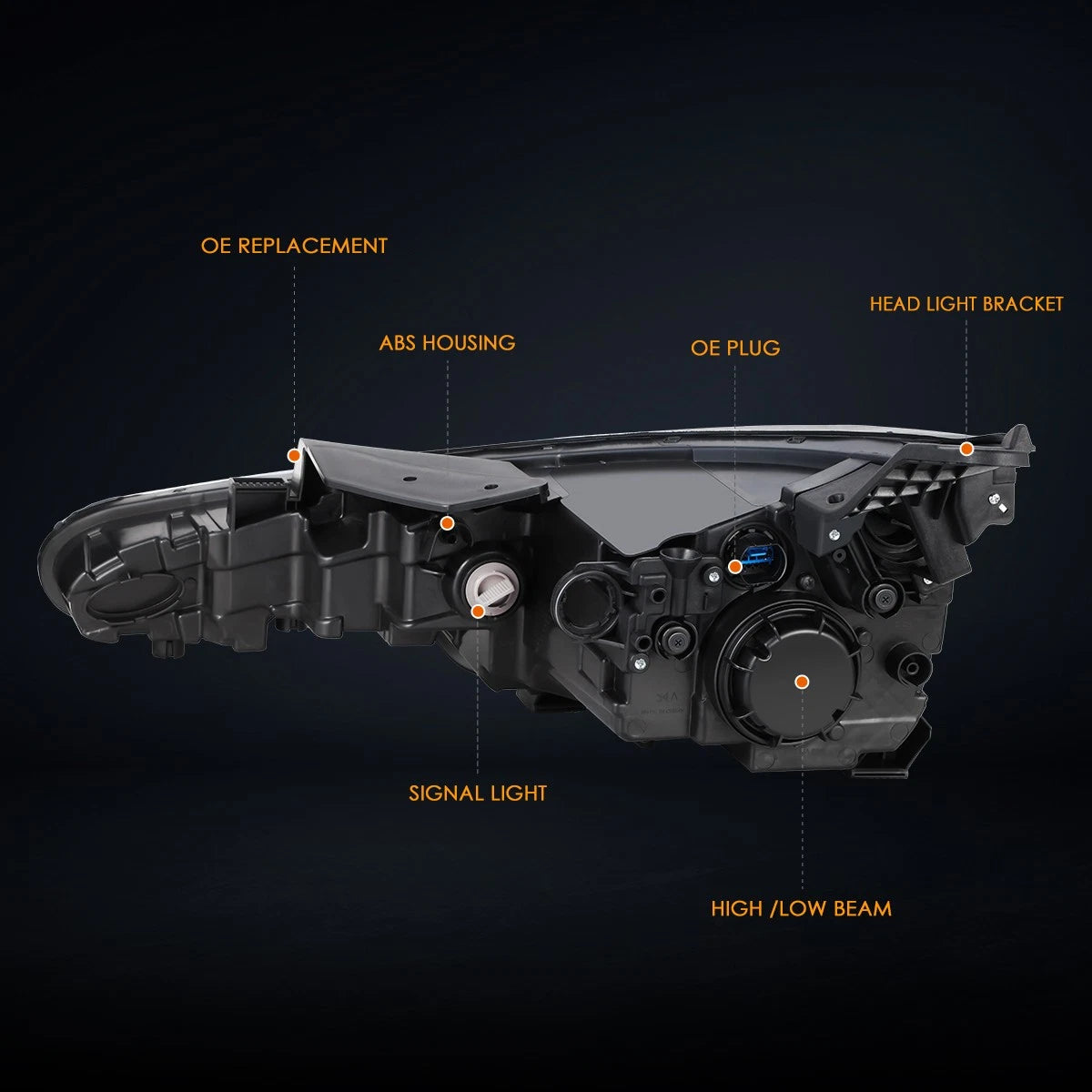 Left Side LED Projector Headlight for Chrysler 300 (2011–2014)