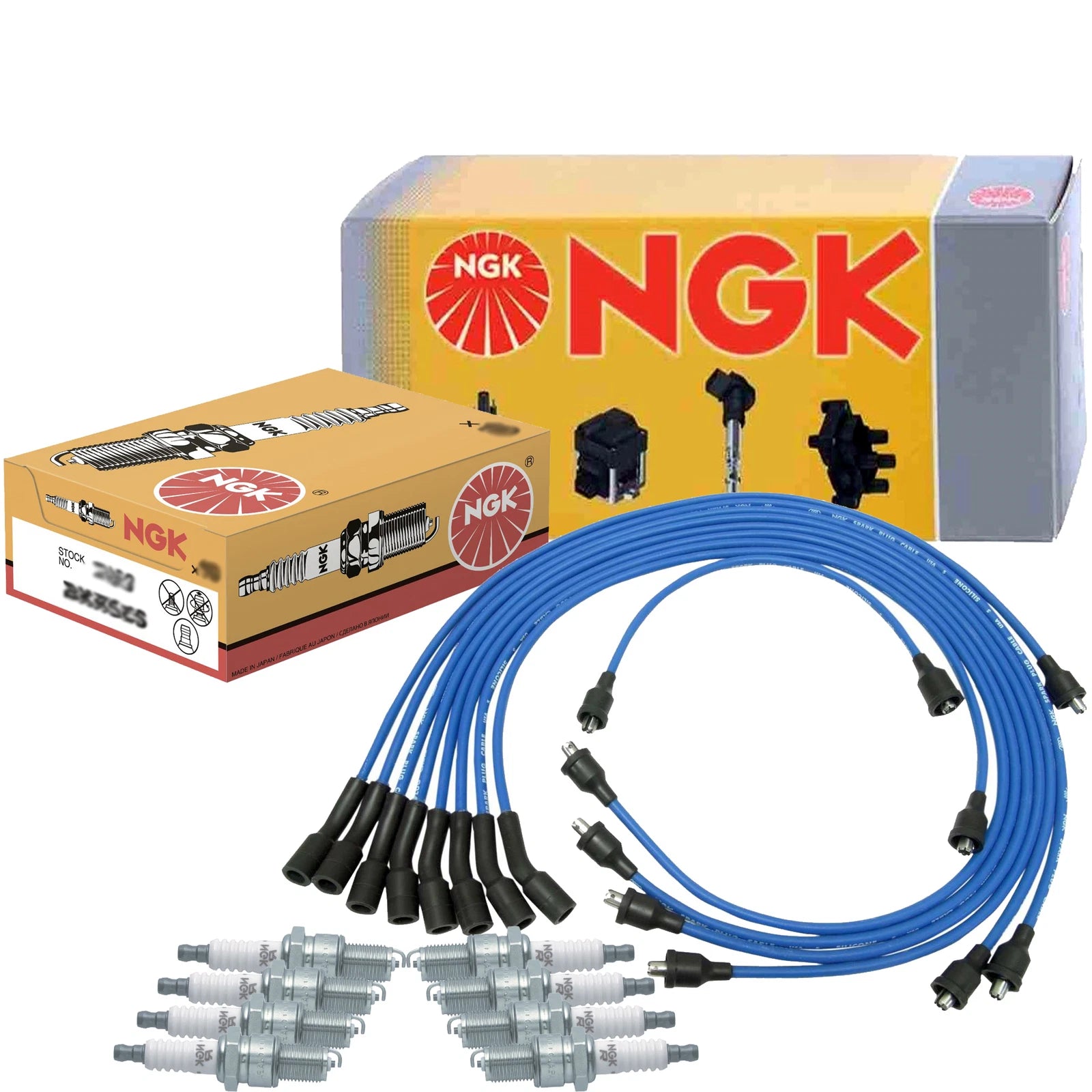 NGK 8 Standard Spark Plugs Kit for Chevy Bel Air Biscayne Caprice Impala (1958–1985)