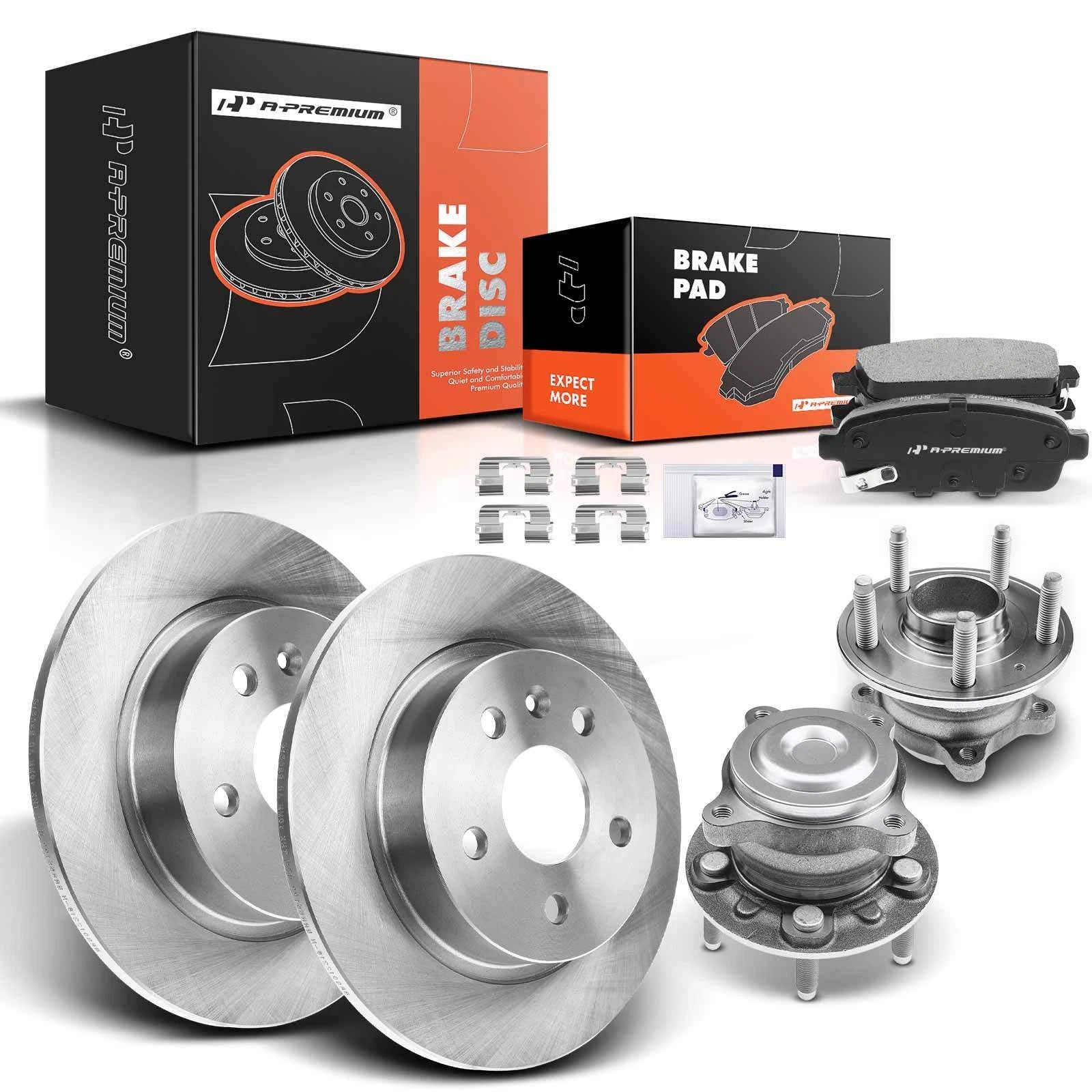 Rear Disc Brake Rotor & Pad Set for Chevrolet Cruze (2013–2015)
