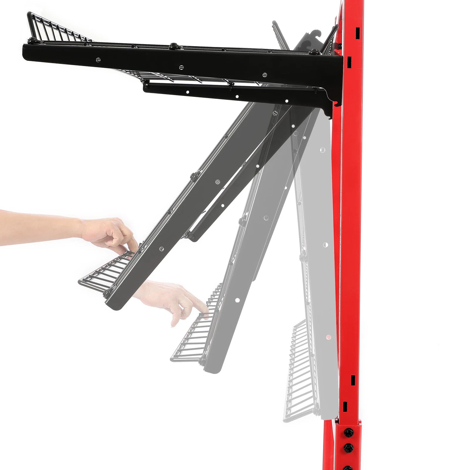 Rolling Parts Storage Rack for Auto Body Repair Shop
