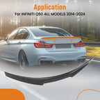 Carbon Fiber Trunk Wing Spoiler for Infiniti Q50 (2014–2024)