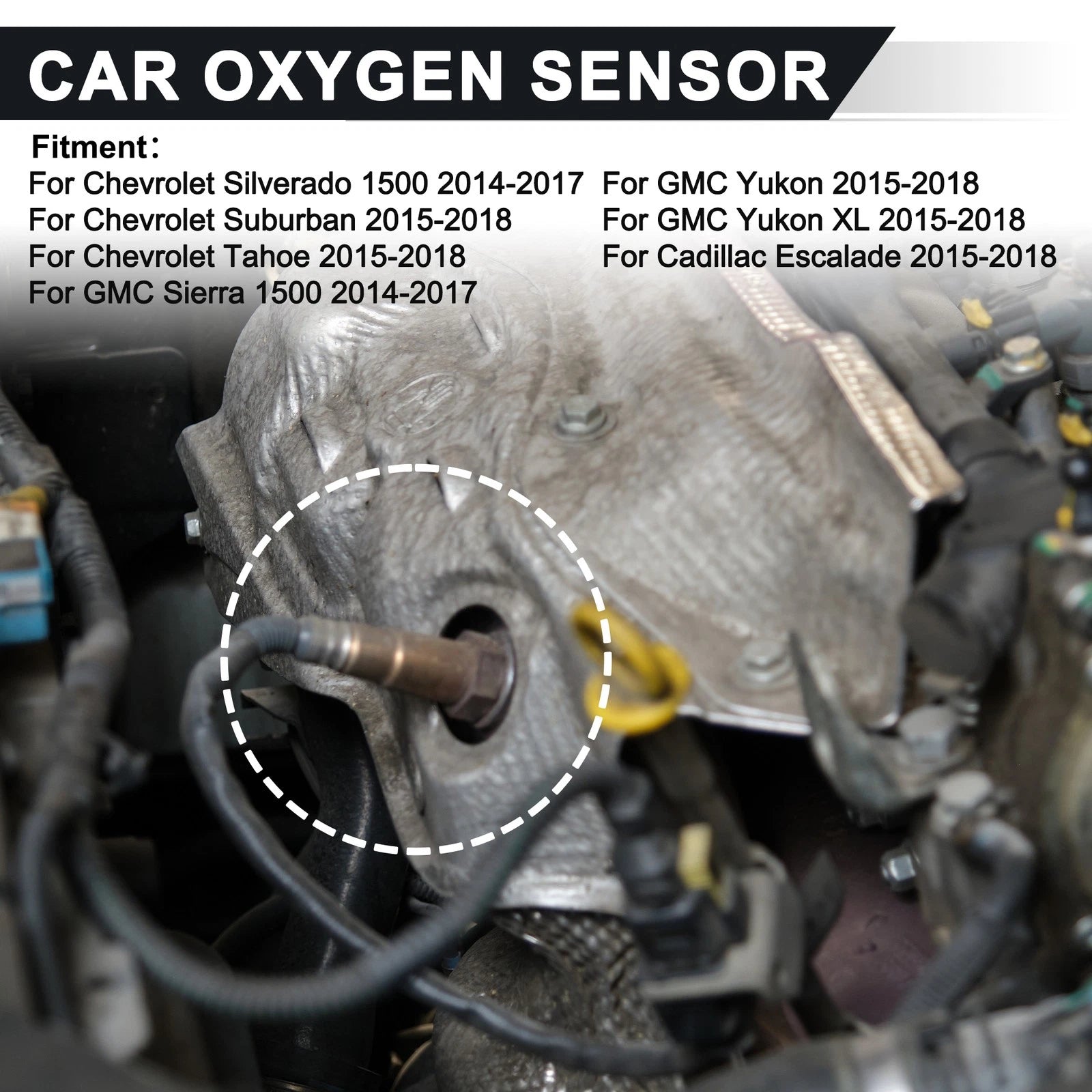 2X Downstream Oxygen Sensor for Chevrolet Silverado 1500 (2014–2017) No.12657188