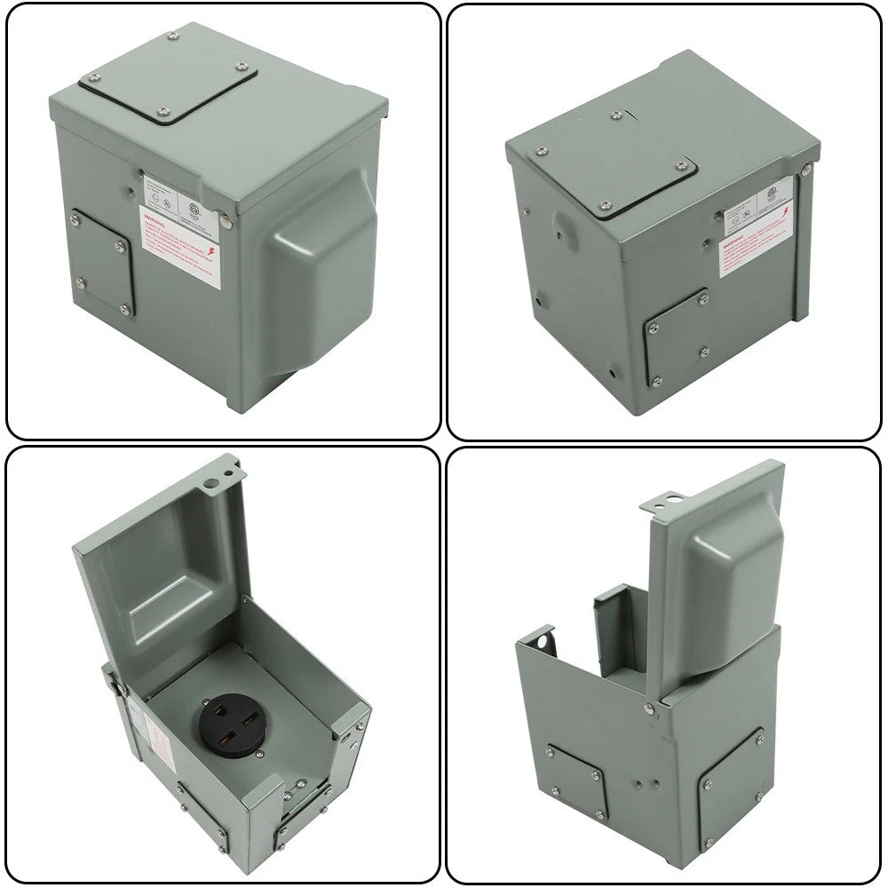 30 Amp 250 Volt Welding Power Outlet Box NEMA 6-30R