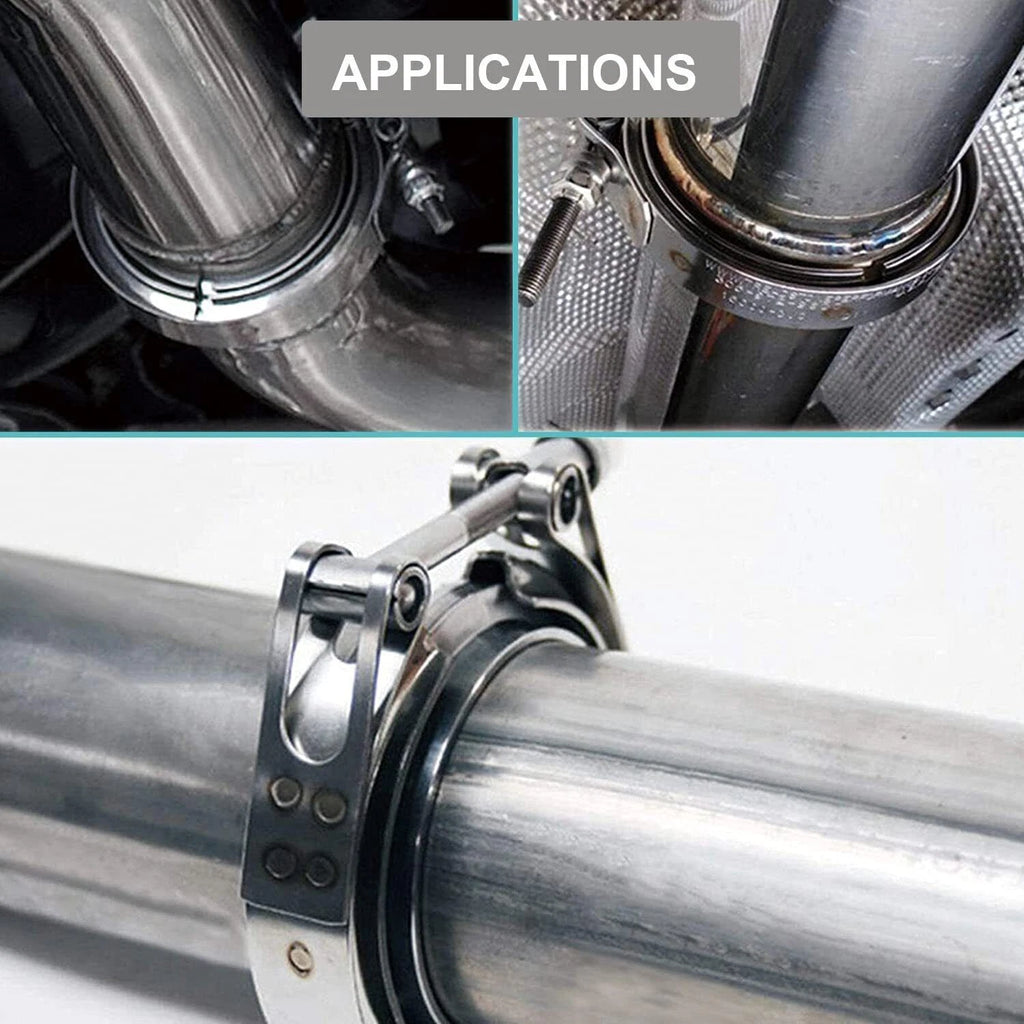 4" V-band Clamp for Exhaust Pipe (Stainless Steel, Male-Female)