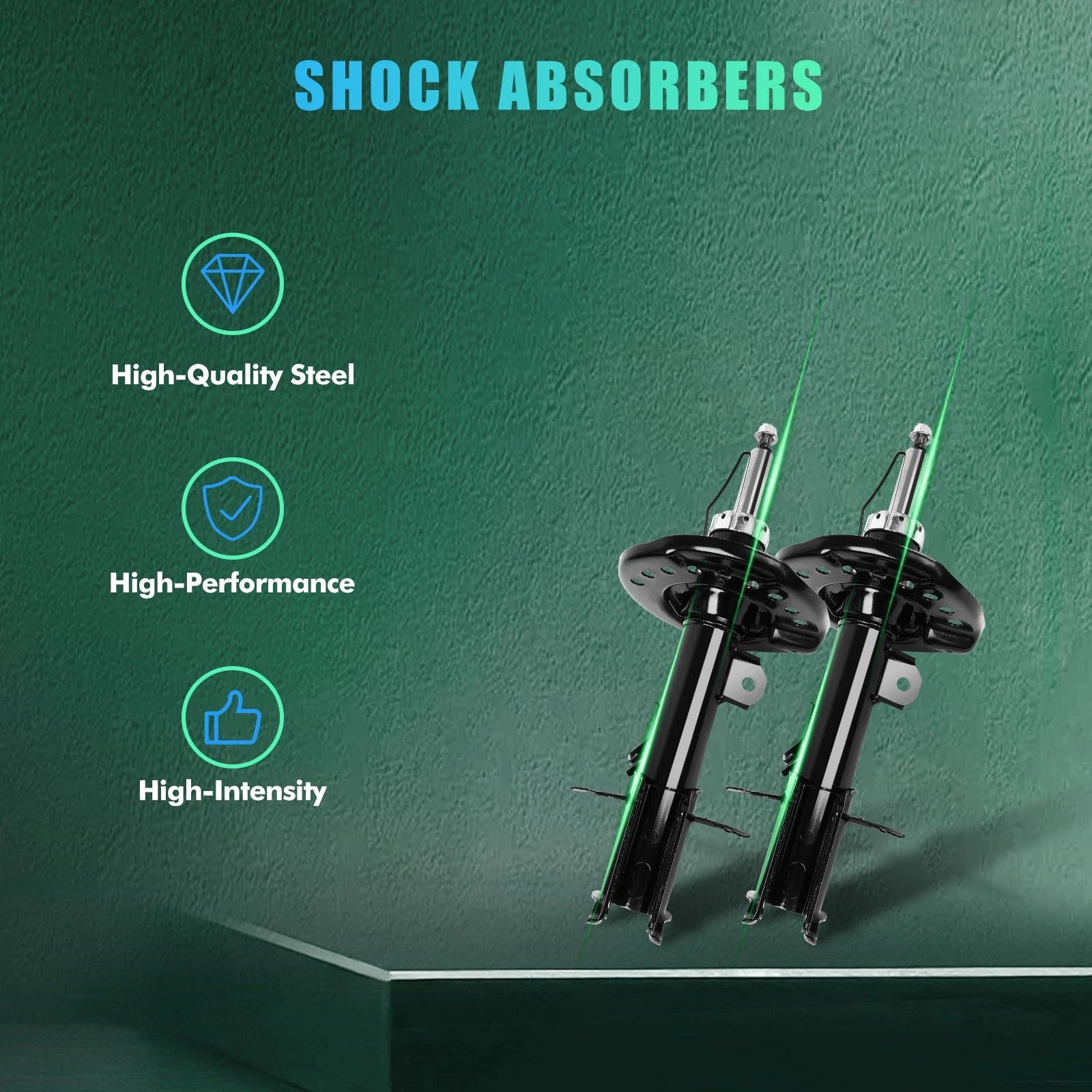 Set of 2 Front Struts for Nissan Sentra (2013–2019)