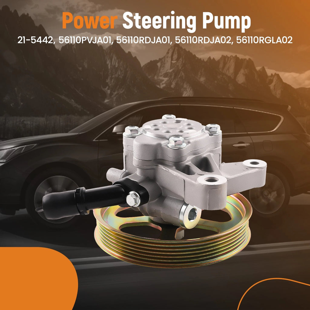 Power Steering Pump & Pulley for Honda Odyssey Acura MDX Pilot (2003–2013)