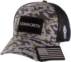 Digi Camo Flag Patch Trucker Cap for Kenworth Trucks (6 Panel)