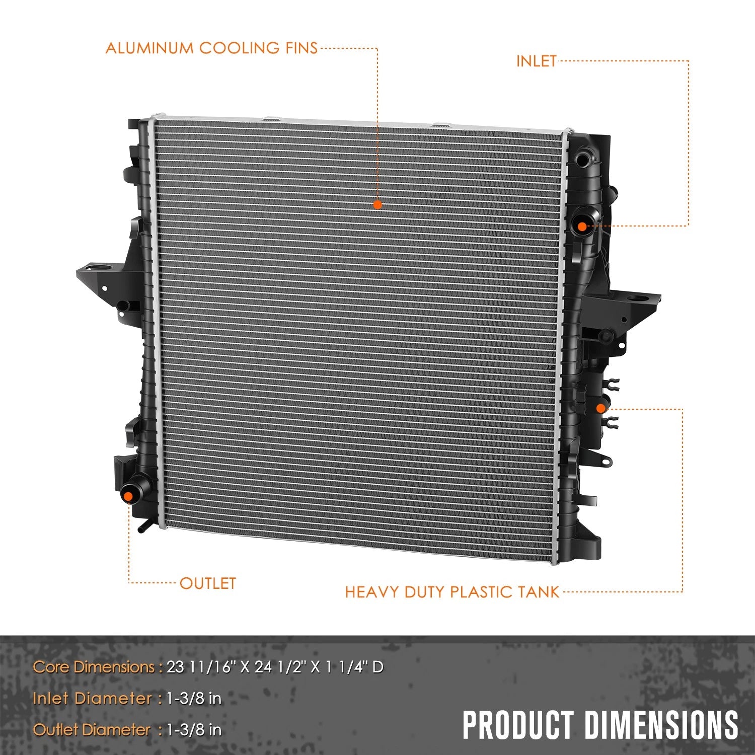 Aluminum Cooling Radiator DPI-13540 for Land Rover LR4 Range Rover Sport (2010–2016)