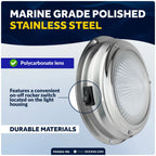 2X 4" RGBW LED Dome Ceiling Light for FO5052-M2 (12V, Stainless Steel)