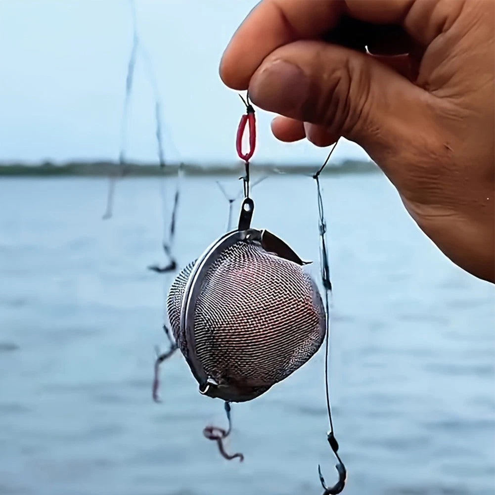 5X Heavy Duty Bait Feeder Stainless Steel Cage Fishing Accessory