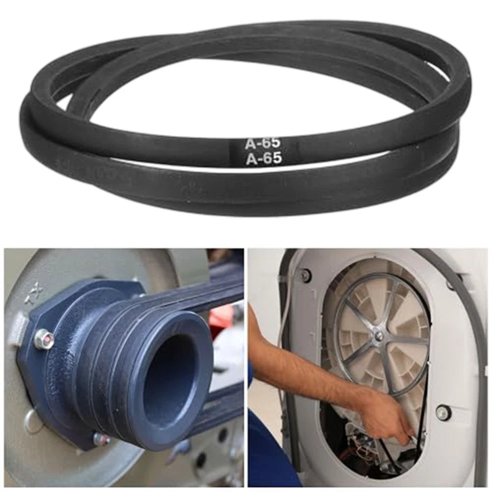 Set of 2 Rubber V Belts A654L670 for Power Transmission (65 Inch)
