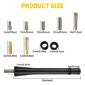 4-Inch Short Antenna for Universal Car (AM/FM) - Black Aluminum