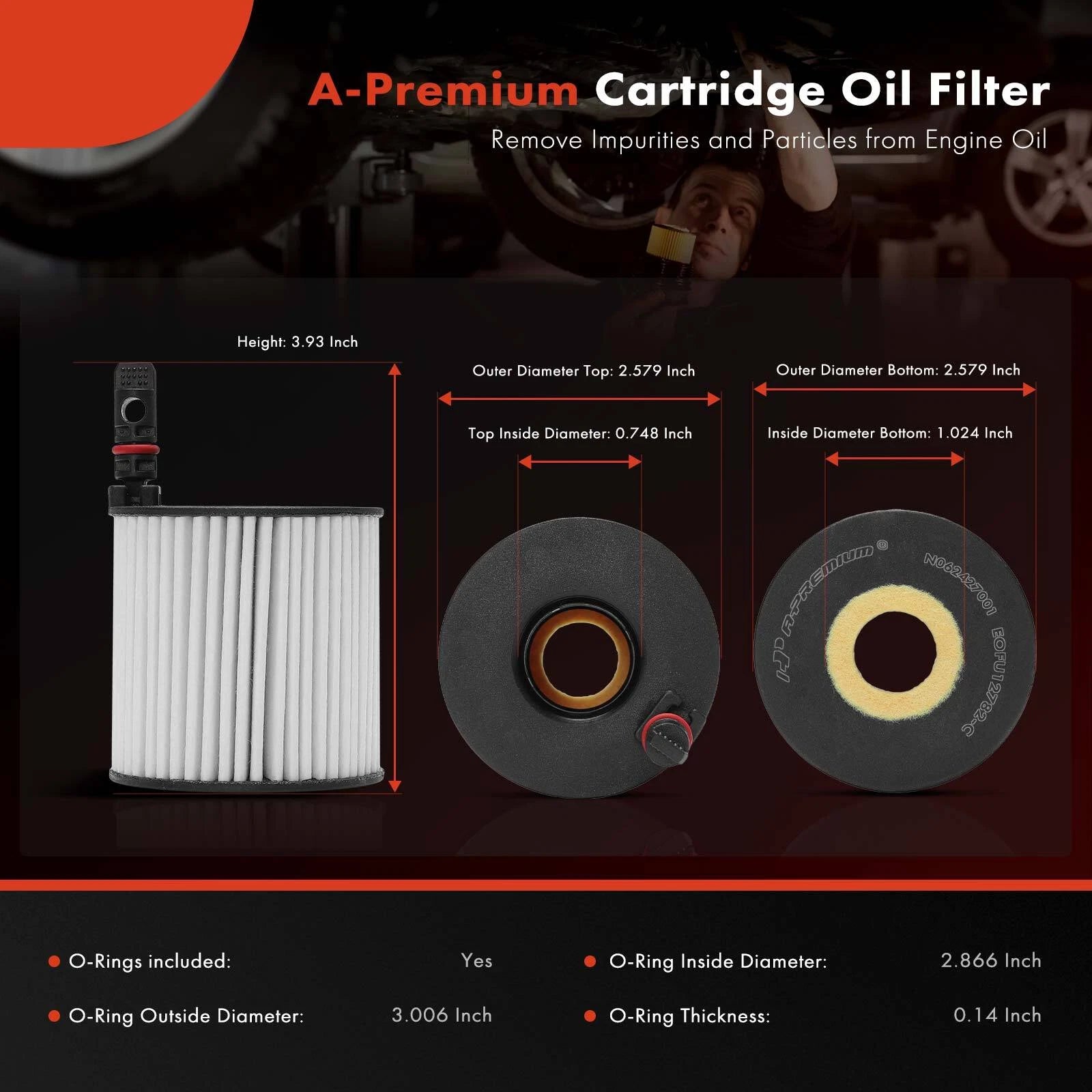 Engine Oil Filter for Hyundai Elantra (2021–2024) Sonata (2020–2023) Kia
