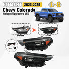 LED Headlight Upgrade for Chevy Colorado (2023–2026) - Left + Right Pair