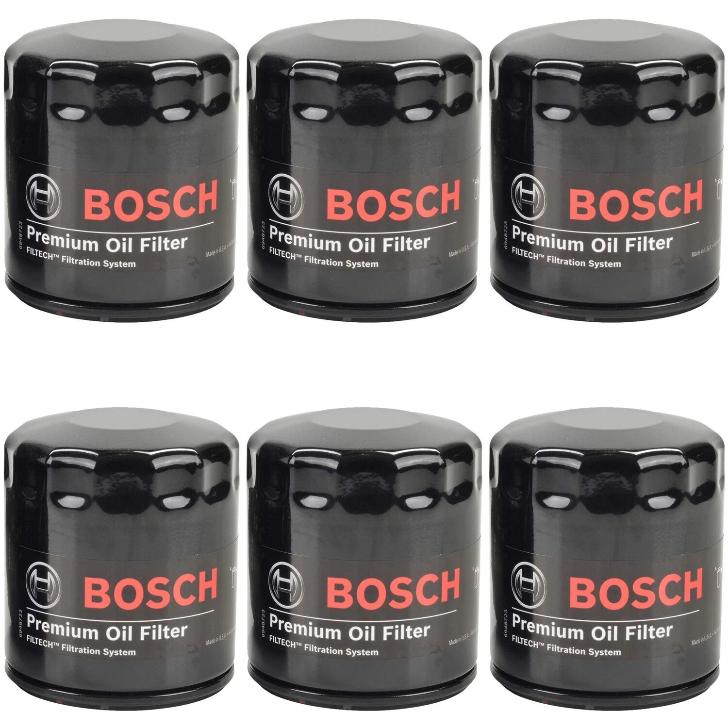 Engine Oil Filter Set of 6 for