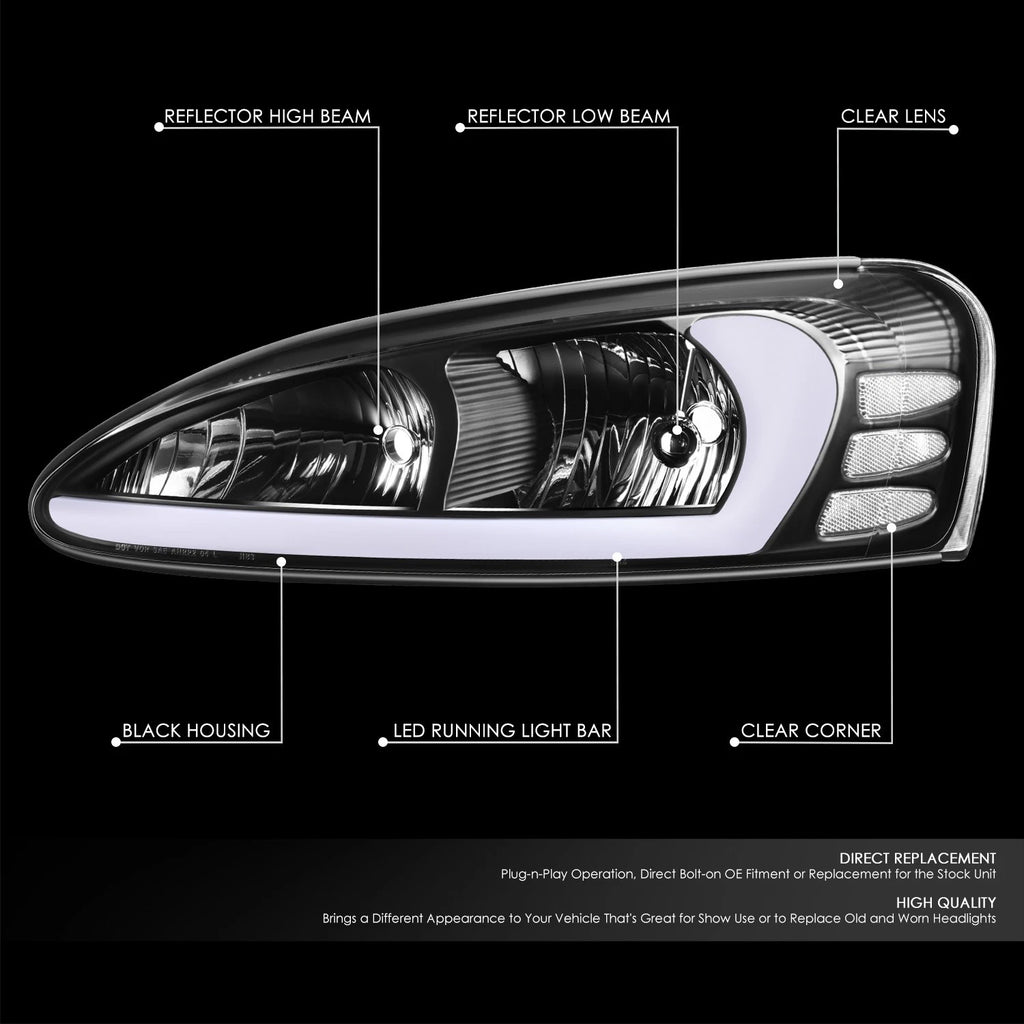 3D LED DRL Headlights for Pontiac Grand Prix (2004–2008)