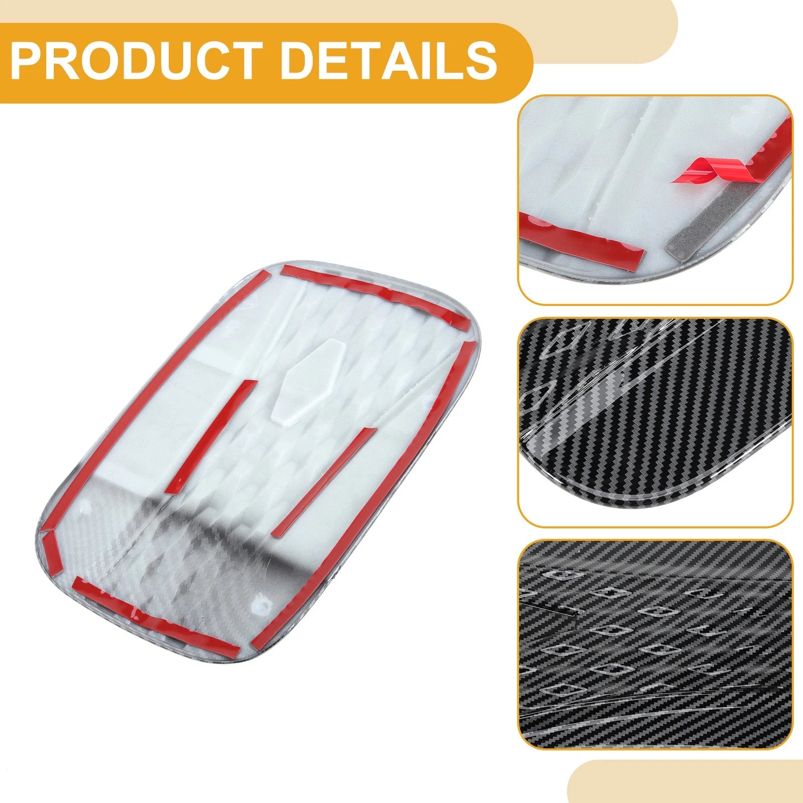 Fuel Tank Door Cap for Kia Carnival (2020–2025) Carbon Fiber Black