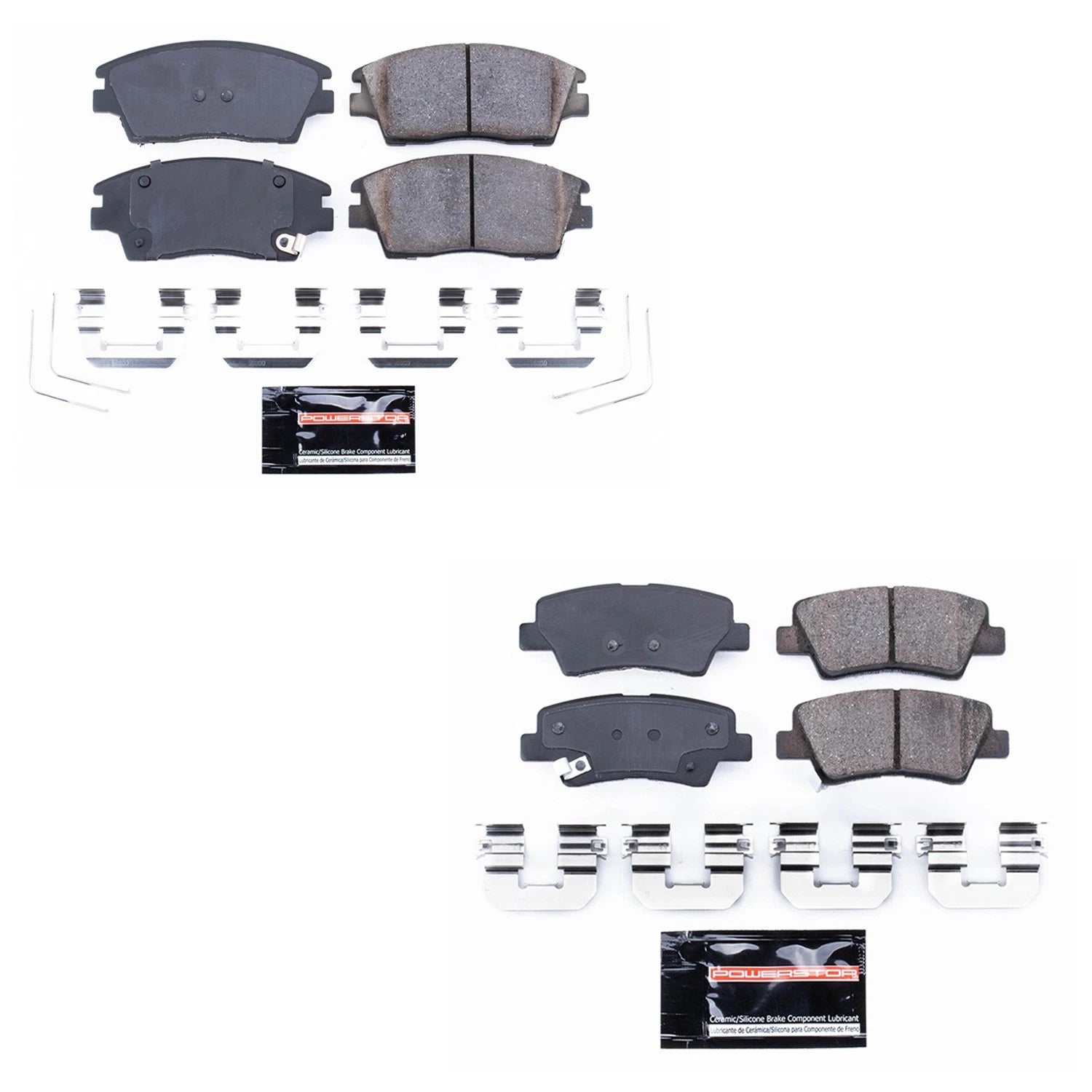 PowerStop Front Rear Carbon-Fiber Ceramic Brake Pad Kit for Tucson Sportage (2016–2022)