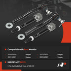 Set of 4 Front Inner & Outer Tie Rod Ends for Ford Ranger (2020–2023)