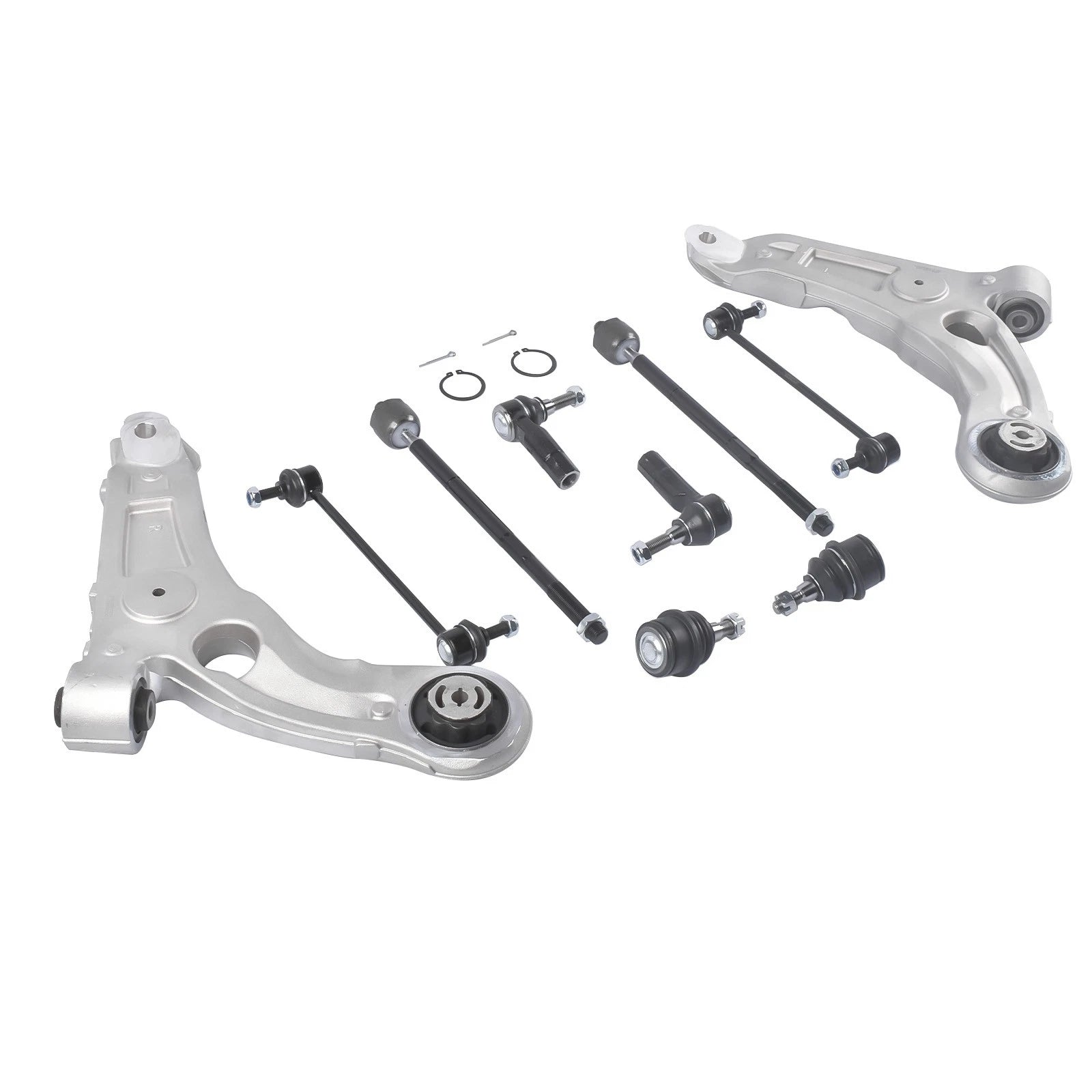 Set of 10 Front Lower Control Arms Sway Bars Tie Rods for Jeep Cherokee (2014-2018)