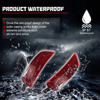 Set of 2 Red Rear Side Marker Lights for Mazda MX-5 Miata Fiat 124 Spider (2016–2023)