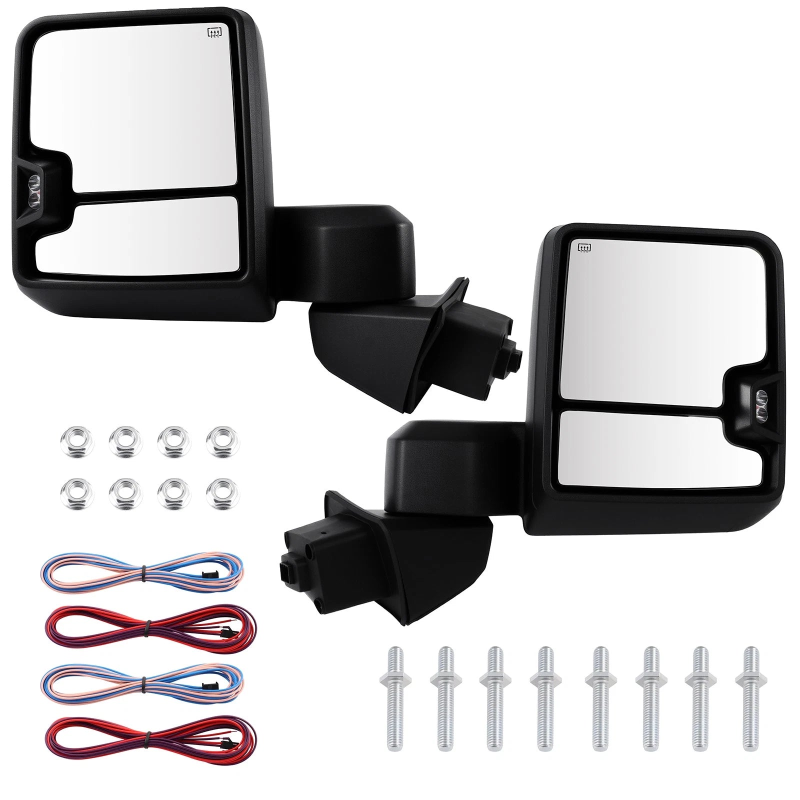 Power Heated Mirrors with Signal & Temp Sensor for Chevy Silverado 1500 (2019–2022)