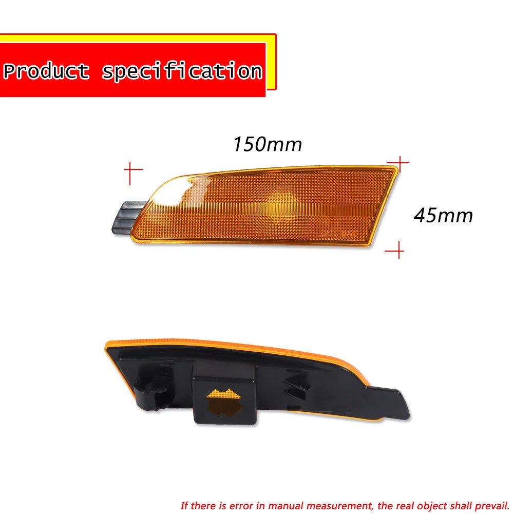 Amber Lens Front Bumper Side Marker Lights for Mazda 6 (2009–2013)