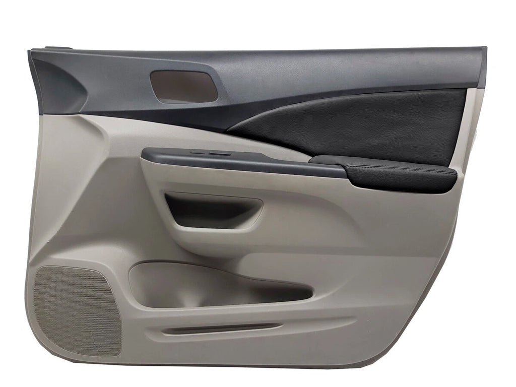 Front Armrest Door Panel Cover for Honda CR-V (2012–2016) Black PVC Leather
