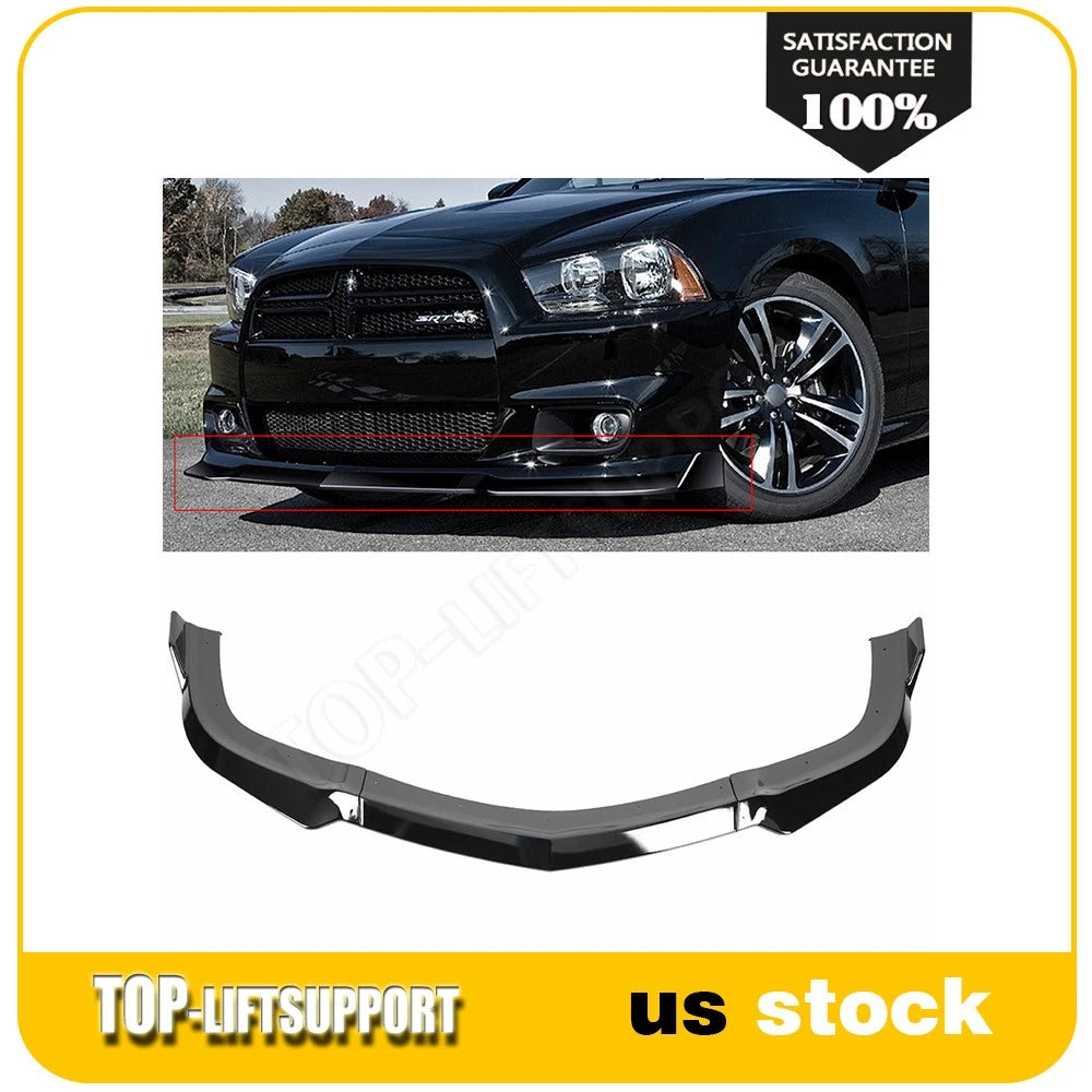 Glossy Black Front Bumper Body Kit Spoiler Lip for Charger (2011–2014)