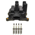 Denso Ignition Coil & NGK 4 G-Power Platinum Spark Plugs for Ford Focus (2000–2011)