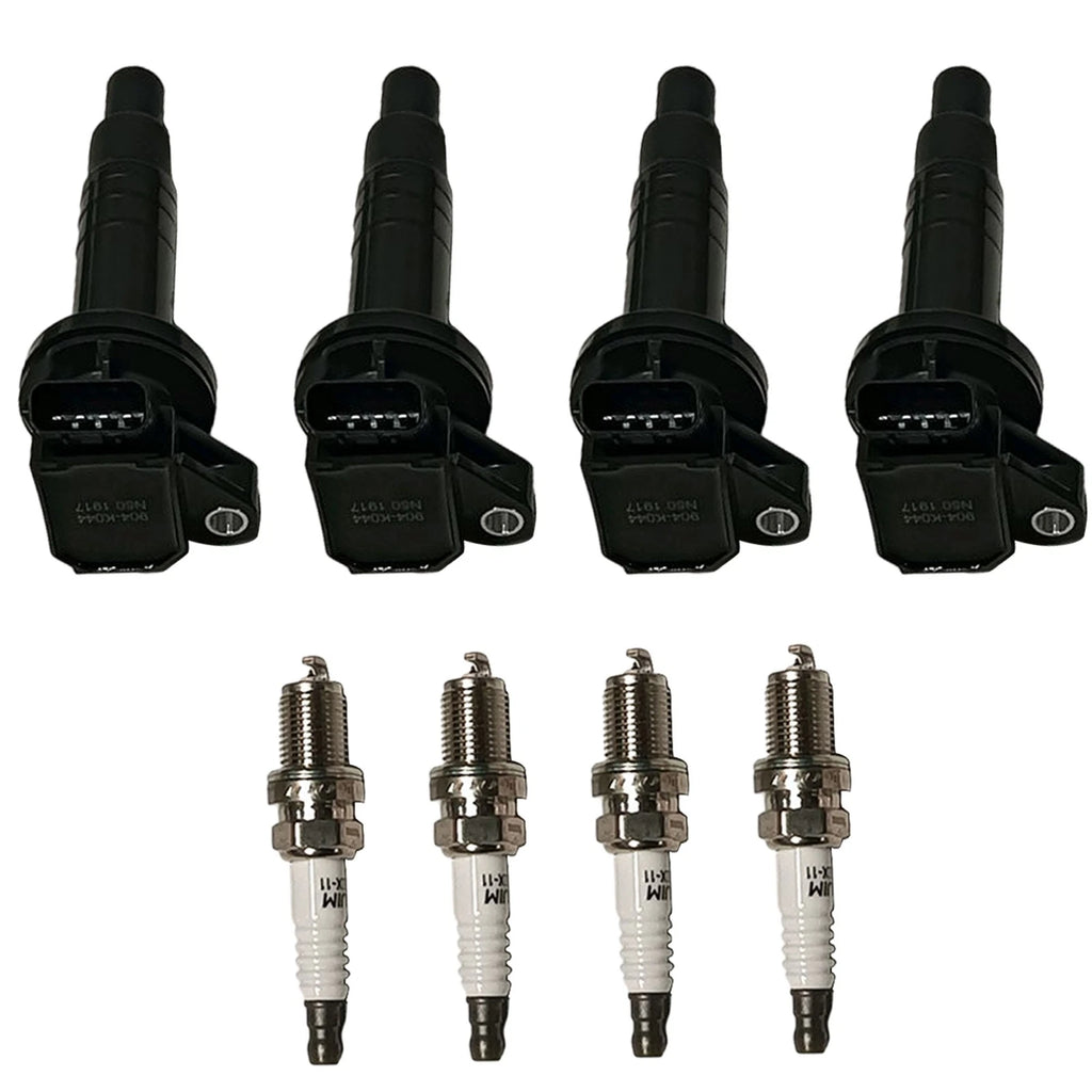 Set of 4 Ignition Coils & Spark Plugs for Toyota Corolla Celica (1998–2008)