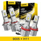 AUXITO H11 9005 LED Headlight Bulbs Kit for High/Low Beam (6500K)