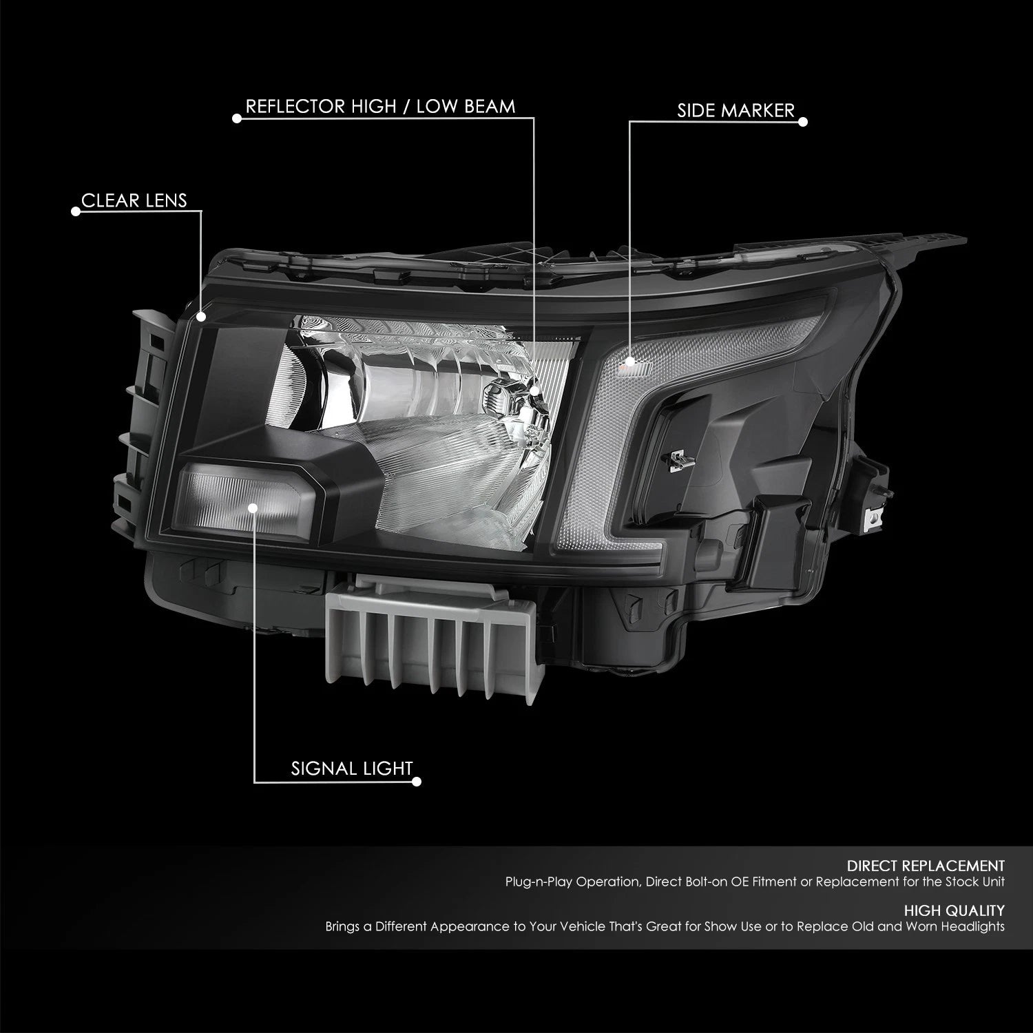 LED Headlight Assembly for Nissan Frontier (2022–2025) - Driver Left Side