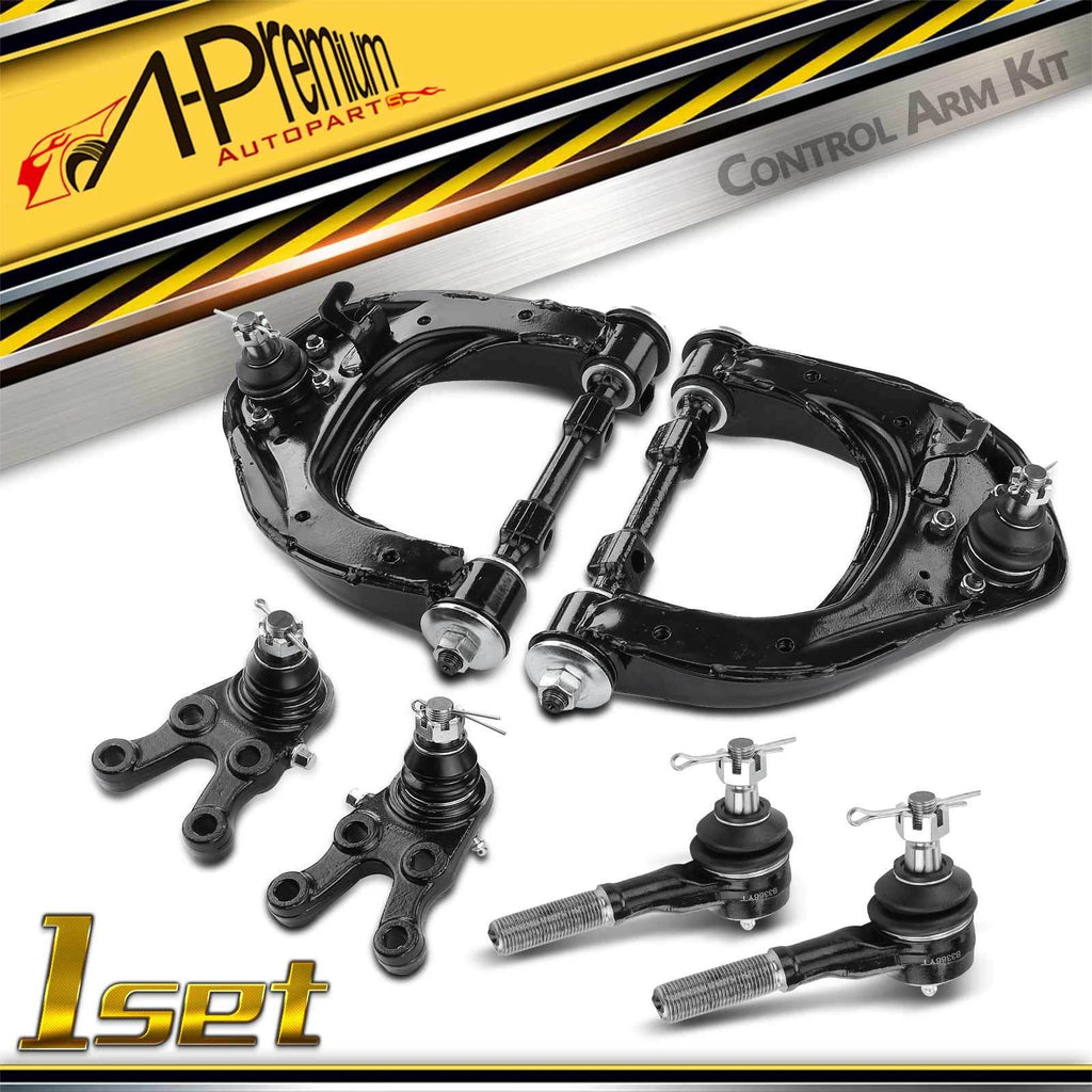 6X Front Control Arm, Tie Rod End & Ball Joint for Mitsubishi Montero 