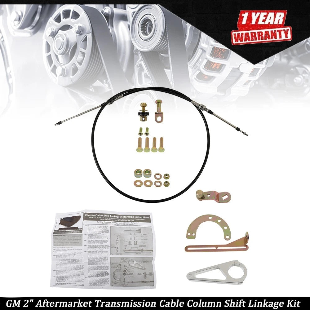 2" Aftermarket Transmission Cable Column Shift Linkage Kit for GM