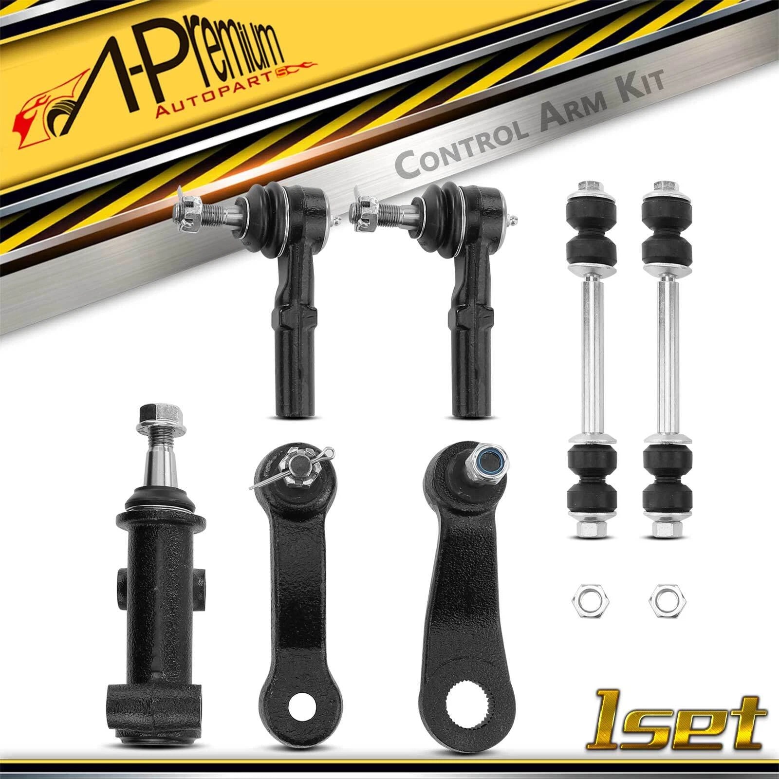 Set of 7 Idler & Pitman Arm Sway Bar Tie Rods for Chevy Express 2500 (2003–2019)