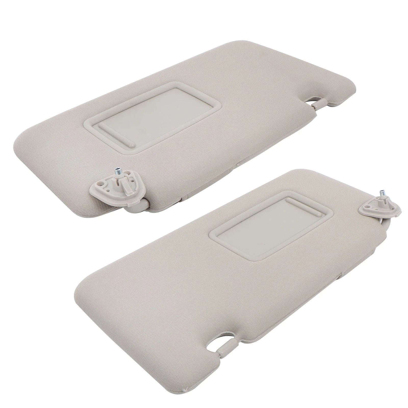 Set of 2 Gray Sun Visors for Nissan Versa (2007â2012) with Mirror