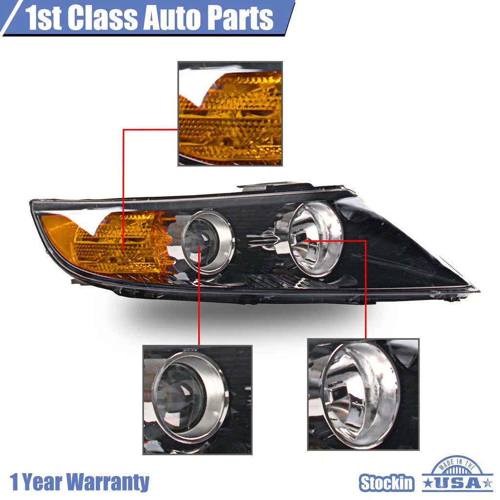 Headlight Assembly for Kia Sorento (2011-2013) Clear Lens