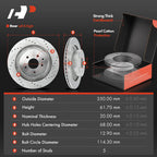 Drilled Brake Rotors & Ceramic Pads for Infiniti G37 (2008–2013)