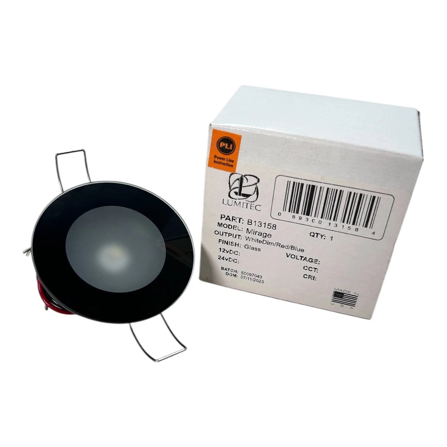 Lumitec B13158 Mirage Multi Color Flush Mount Light for 12V Vehicles