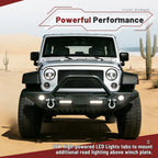 Front Bumper with LED Lights & D-Rings for Jeep Wrangler JK & Unlimited (2007–2024)