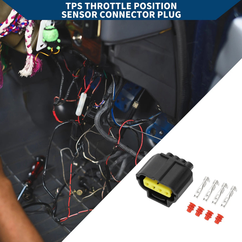 Set of 4 Pin TPS Throttle Position Sensor Connector for Toyota Crown Camry 