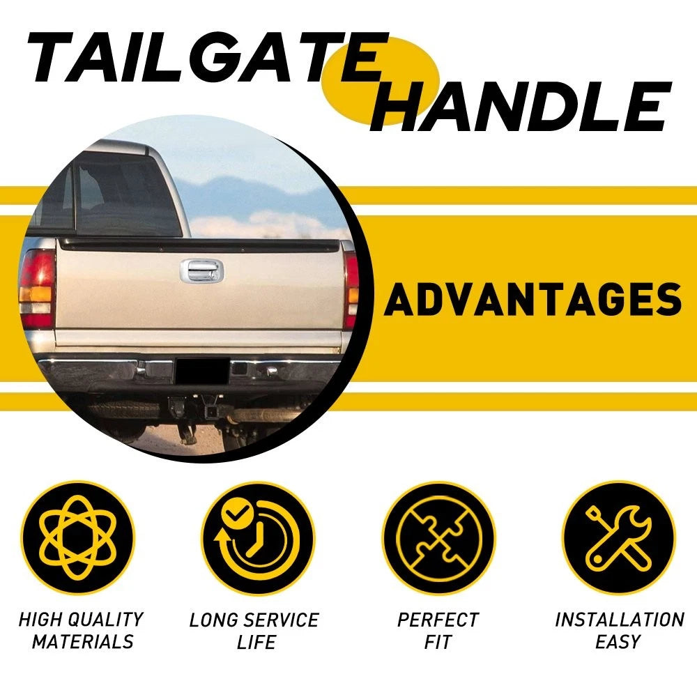 Chrome Tailgate Handle & Bezel Set for Chevy Silverado GMC Sierra (1999–2007)
