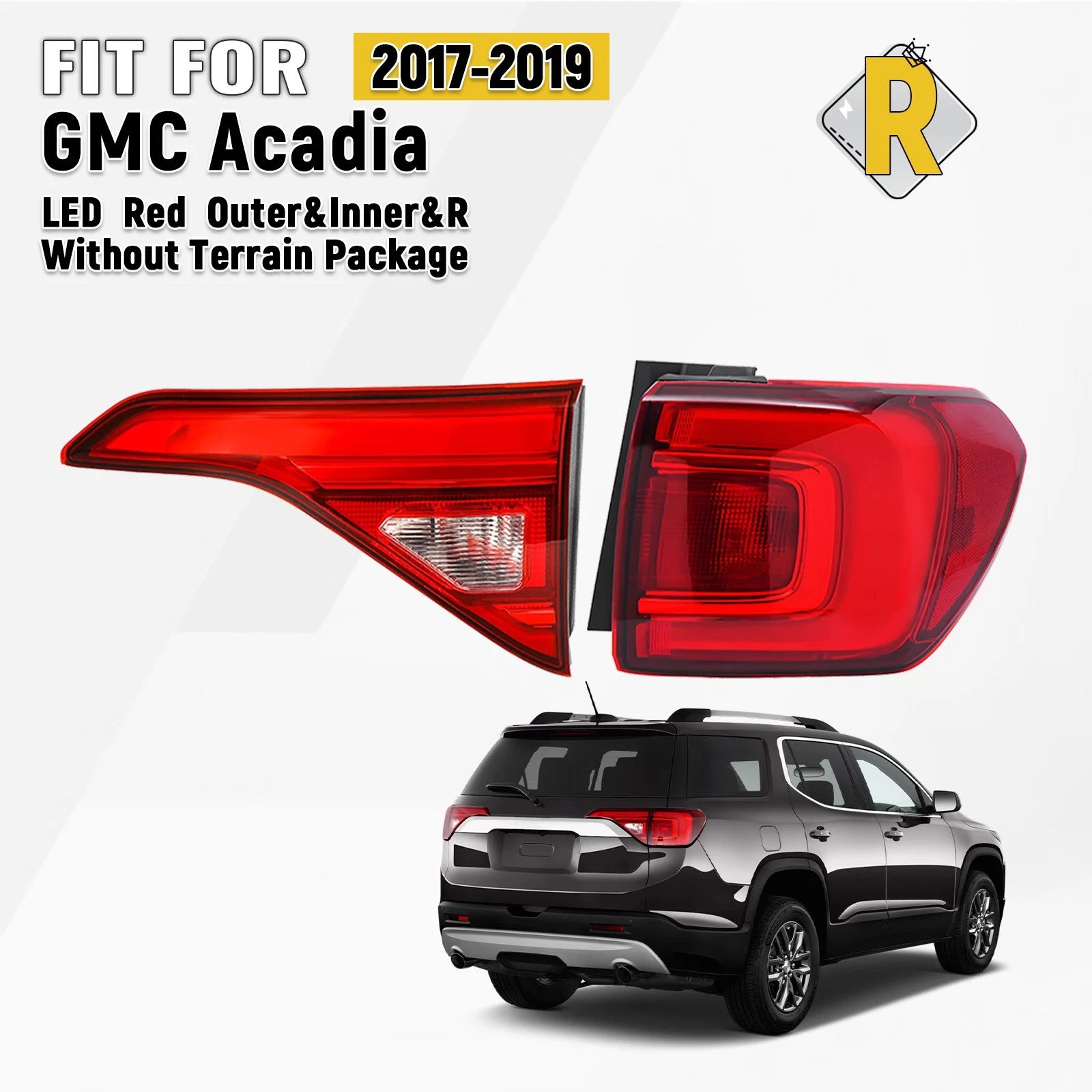 LED Tail Light for GMC Acadia (2017–2019) Outer Inner Right Side
