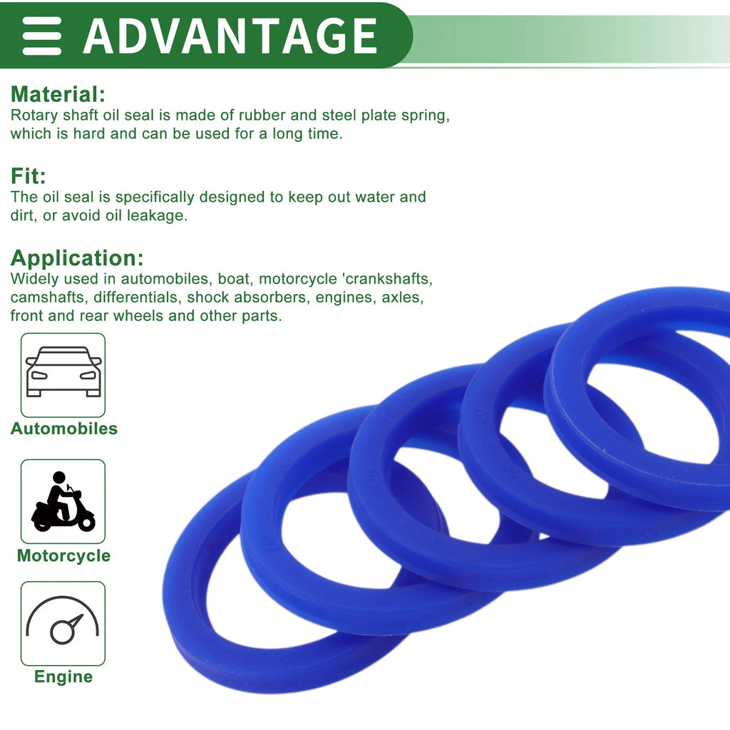 Set of 5 Oil Seal Rotary Shaft Seal 38x50x6mm High Pressure