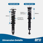 Height Adjustable Coilovers Lowering Kit for Acura TSX (2004–2008) Honda Accord CL9 (2003–2007)