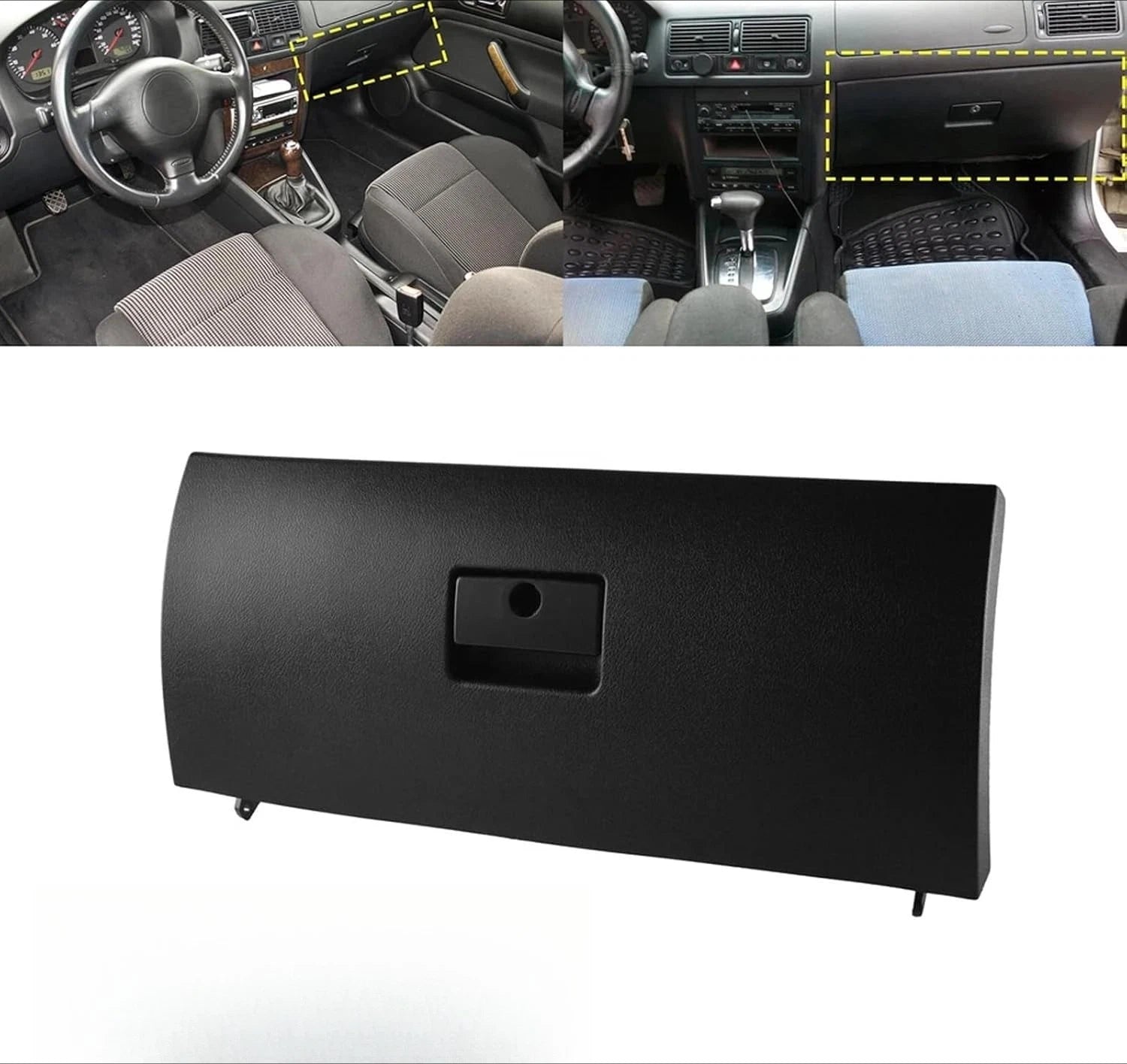 Glove Box Lid Cover for VW Golf Jetta A4 MK4 Bora (1999–2006) Black