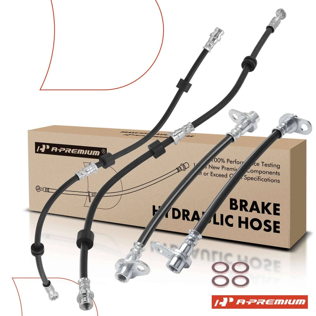 Set of 4 Brake Hydraulic Hoses for Mitsubishi Lancer (2007–2016)