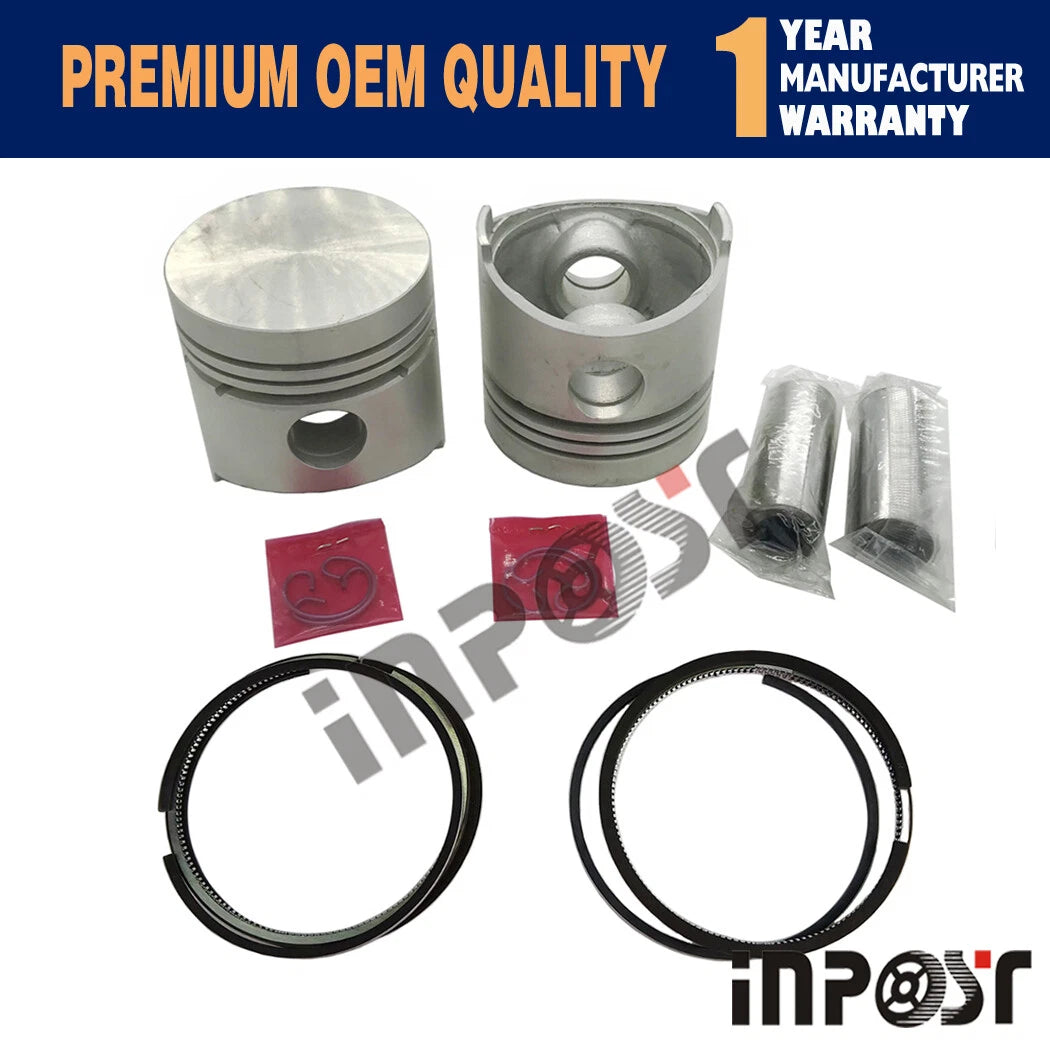 2X Piston Kit & Rings STD 68mm for Kubota Z500 ZB500